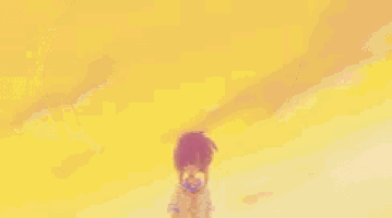 a close up of a pink haired anime girl looking at the camera .