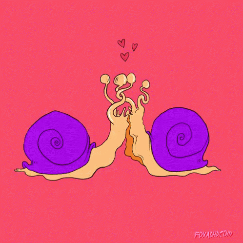 Snail Love GIF - Snail Kiss Love GIFs
