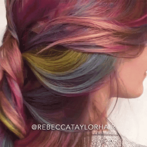 Beautiful Fall Colored Hair GIF - Colored Hair Fall Colors Rainbow GIFs
