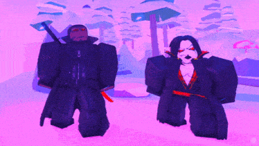 two cartoon characters are standing next to each other and one has a x on his chest