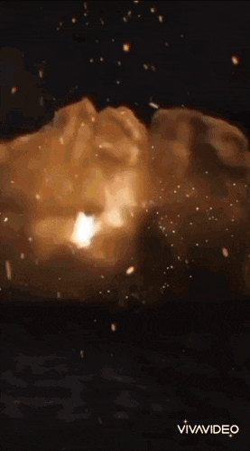 a video of a nuclear explosion is being displayed
