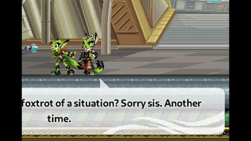 foxtrot of a situation ? sorry sis. another time