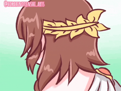 a drawing of a girl with a flower in her hair and the hashtag @hikarinotenshi_arts