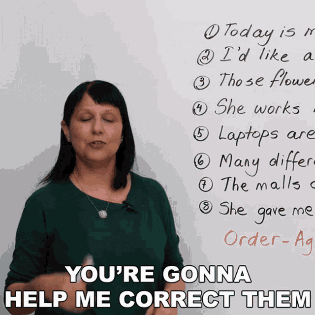 Youre Gonna Help Me Correct Them Rebecca GIF - Youre Gonna Help Me Correct Them Rebecca Learn English With Rebecca GIFs