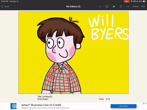 a cartoon of a boy with the name will byers