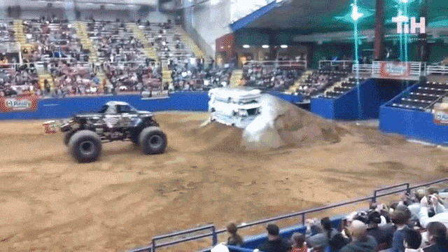 Loose Tire Monster Truck GIF - Loose Tire Monster Truck Truck Flipping GIFs