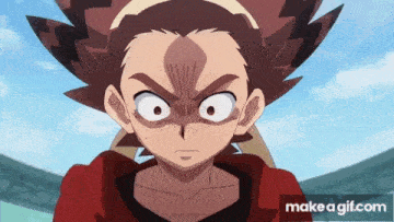a close up of a cartoon character with a very angry expression on his face .