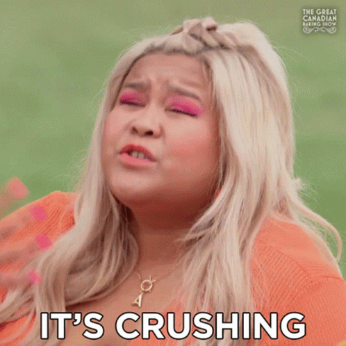 Its Crushing Gcbs GIF - Its Crushing Gcbs Great Canadian Baking Show GIFs