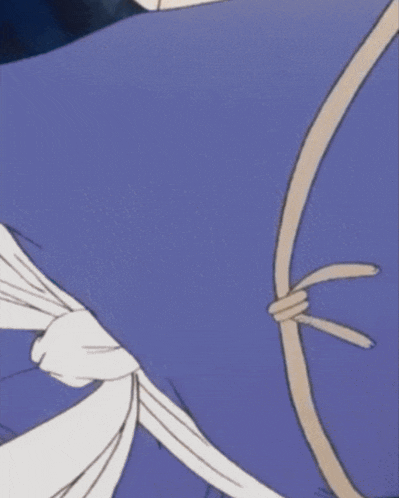 a cartoon character is flying through the air with a sword