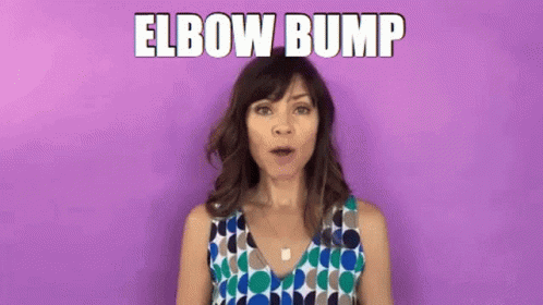 Your Happy Workplace Wendy Conrad GIF - Your Happy Workplace Wendy Conrad Elbow Bump GIFs