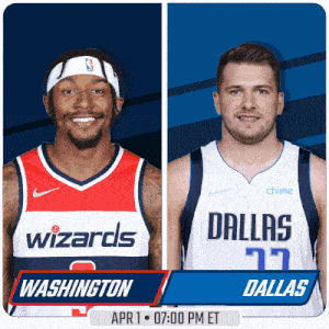 a washington wizards and dallas mavericks game is scheduled for april 1