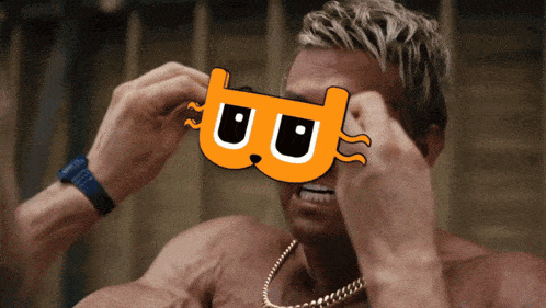 a man wearing a mask with the letter b on it 's face