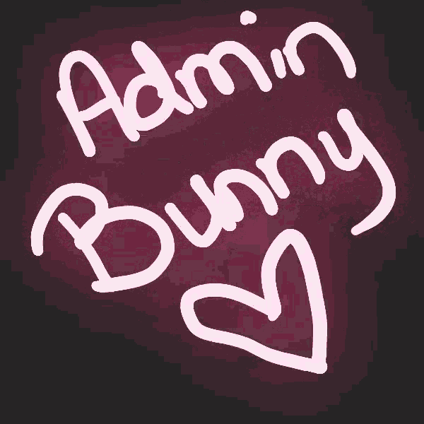 a sign that says admin bunny on it