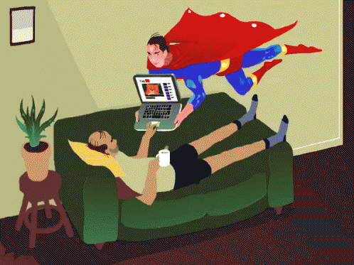 Superman Work GIF - Superman Work Relax GIFs