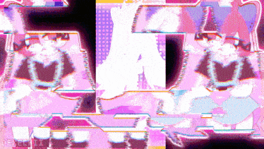 a purple and pink graphic with the letter a in the middle