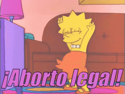 Lisa Simpson Bailando Y Celebrando El Aborto Legal En Argentina GIF - Aborto Legal Argentina Derecho A Decidir GIFs