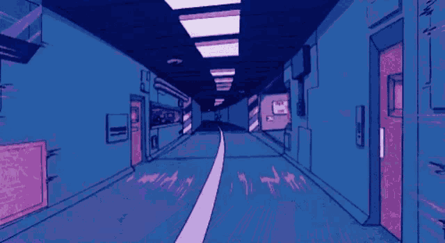 a cartoon drawing of a tunnel with a sign that says no 7