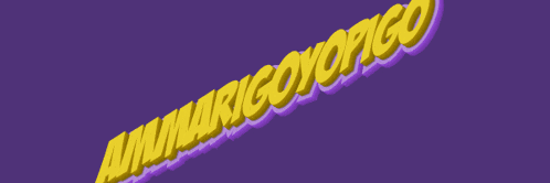 a purple background with yellow letters that says amarigoyapico
