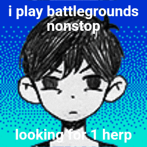 a picture of a boy with the words " i play battlegrounds nonstop looking for 1 herp " on it