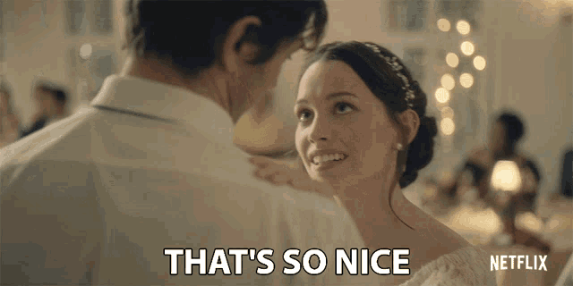 a netflix ad shows a man and a woman dancing