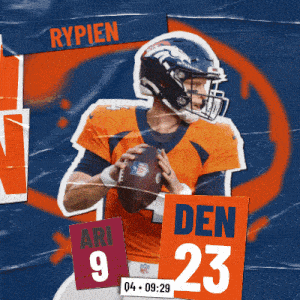 a poster of a football player named rypien from the broncos