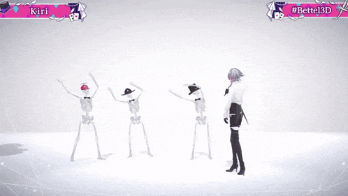 a video game screen shows a character named kiri and #bettel3d