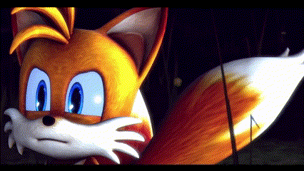 a close up of tails from sonic the hedgehog looking at the camera