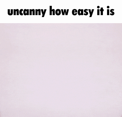 a couple of people walking in the snow with the words uncanny how easy it is below them