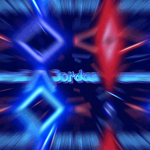 a blue and red background with the word border in the center