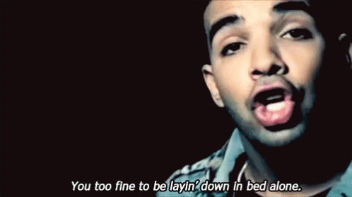 When You See A Cutie At Tempurpedic GIF - Drake Bed Hey Girl GIFs