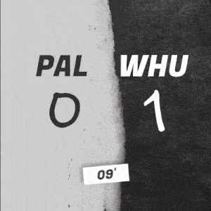 a black and white poster with the words " pal whu 1 " on it