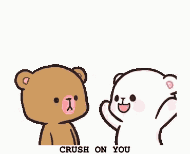 a couple of teddy bears are kissing each other on the cheek .