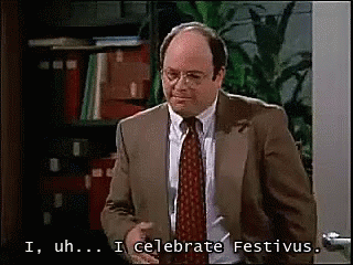 I, Uh... I Celebrate Festivus GIF - Jason Alexander Celebrate Festivus GIFs