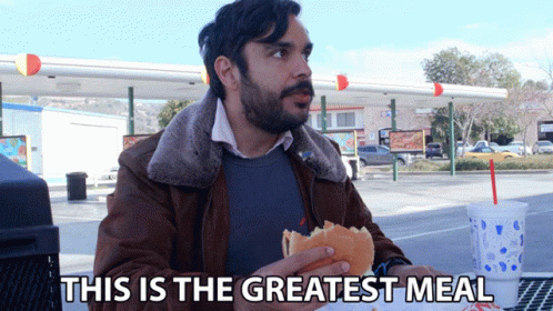 This Is The Greatest Meal Derrick Acosta GIF