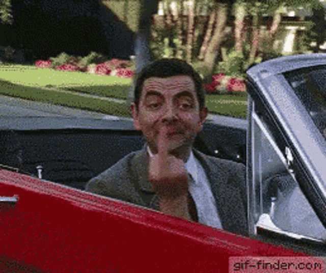 Mr Bean Rowan Atkinson GIF - Mr Bean Rowan Atkinson Middle Finger GIFs