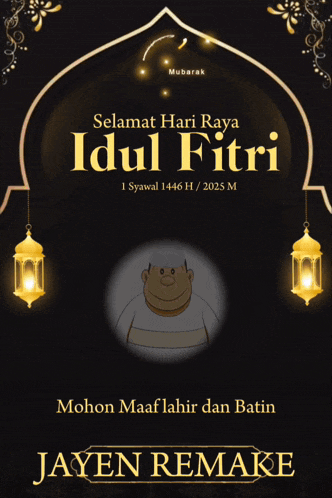 a poster that says selamat hari raya idul fitri
