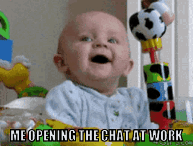 Baby Suprised GIF - Baby Suprised Chat At Work GIFs