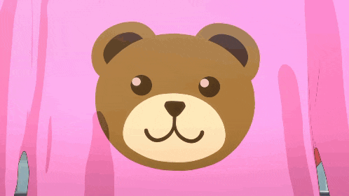 a pink shirt has a teddy bear on it