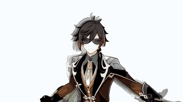 a man in a suit and tie is wearing sunglasses