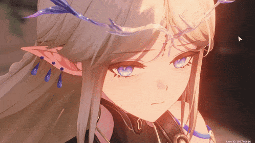 a close up of a girl 's face with a watermark that says user id 103741416