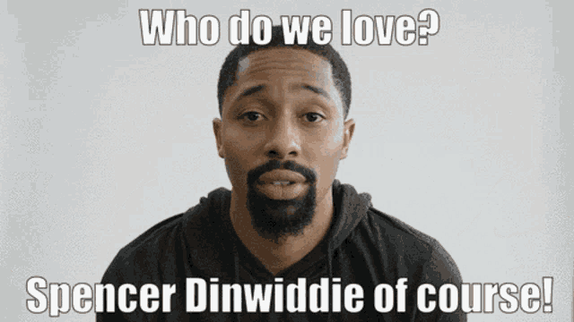 a man with a beard says who do we love