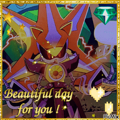 a picture of a robot with the words beautiful day for you on it