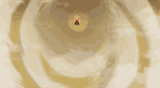 a pixel art drawing of a person with a flower on their head
