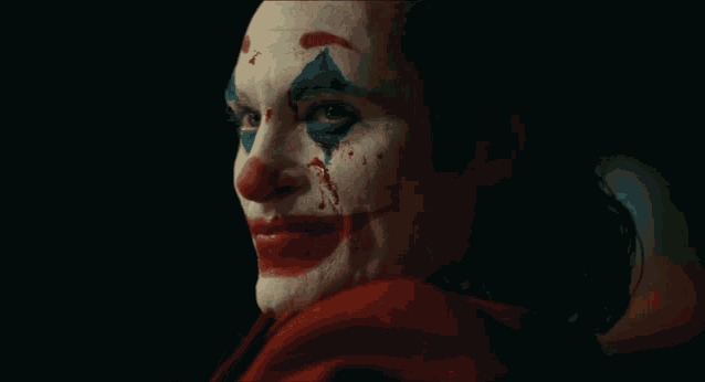 a blurry picture of the joker from the movie joker