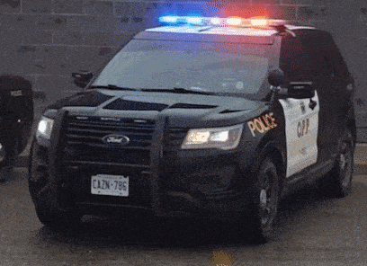 a black and white police car with a license plate that says ca2n-786