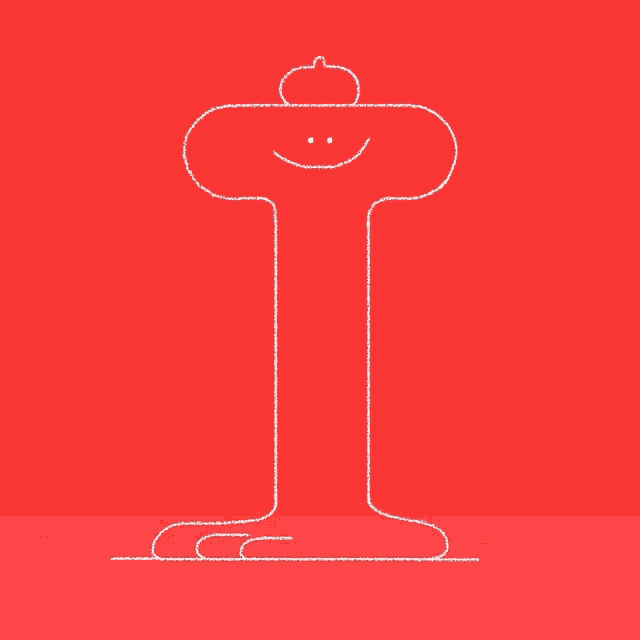 a drawing of a person with a hat and a smile on their face