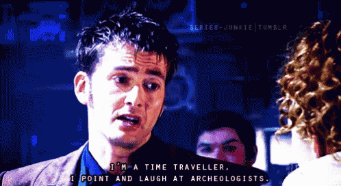 a man says i 'm a time traveller and points and laughs at archaeologists