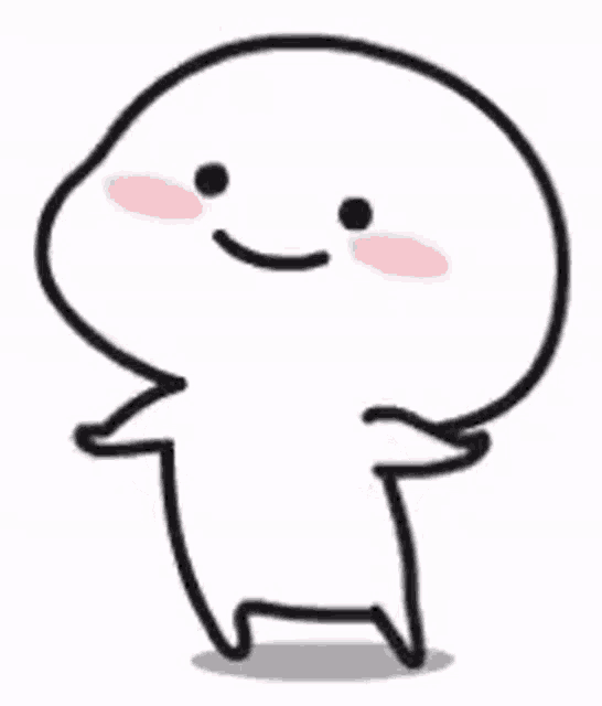 a cartoon character with a smile on his face and a blush on his cheeks .
