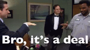Bro, It'S A Deal GIF - Deal Itsadeal The Office GIFs