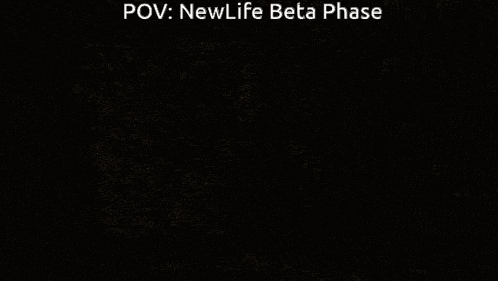 a pixelated image of a man with the words pov newlife beta phase above him